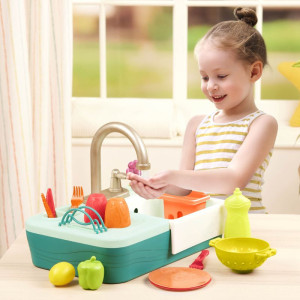 Zlewozmywak z działającym kranem i akcesoriami do kuchni dla dzieci Splash-n-Scrub Sink B.Toys- sklep z zabawkami online