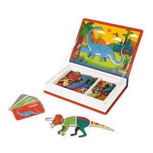 Magnetyczna układanka Dinozaury Magnetibook Janod- sklep z zabawkami online