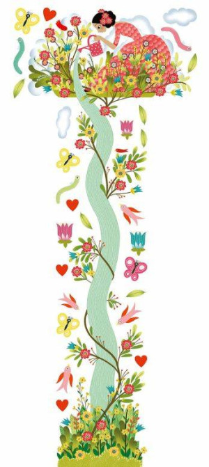 Naklejka miarka wzrostu Zaczarowany Ogród Djeco- sklep z zabawkami online