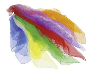 Tęczowe chusty animacyjne - zestaw 6 szt- sklep z zabawkami online