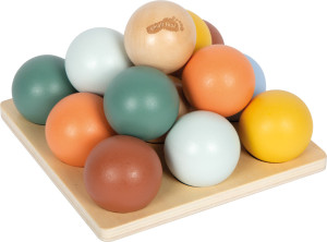 Drewniana gra w sortowanie kolorów z kulkami i planszą Montessori Small Foot- sklep z zabawkami online
