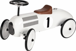 Biały jeździk retro Formuła 1 Goki- sklep z zabawkami online