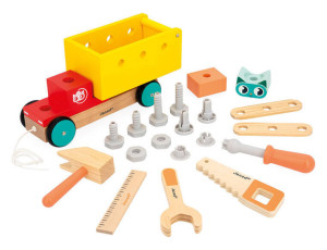 Janod Ciężarówka do składania do ciągnięcia Brico Kids J06451- sklep z zabawkami online