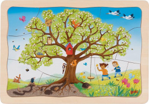 Układanka drewniana Moja jabłonka Goki- sklep z zabawkami online