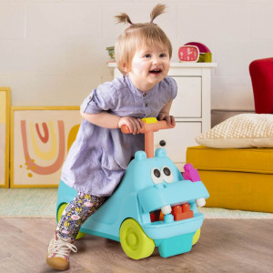 Komplet interaktywny jeździk-hipopotam dla dzieci z klockami Locbloc Hippo B.Toys- sklep z zabawkami online