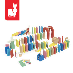 Janod Domino Tor przeszkód 100 el. 3+- sklep z zabawkami online