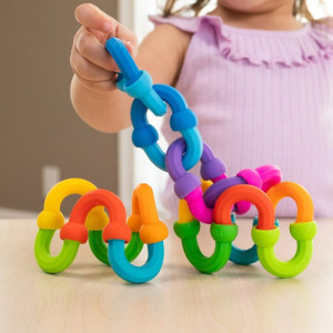 Plip Links półokrągłe klocki silikonowe Fat Brain Toys- sklep z zabawkami online
