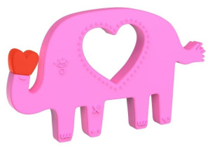 Silikonowy gryzak Szczęśliwy Słonik Manhattan Toy- sklep z zabawkami online