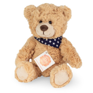 Zestaw 6 Maskotek Misiów z Chusteczką w Gwiazdki 23 cm jasny beż i ciepły brąz Teddy Hermann- sklep z zabawkami online