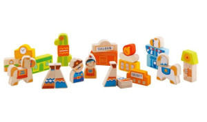 Klocki drewniane Dziki zachód, 30 el.- sklep z zabawkami online