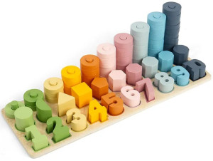 Drewniana tablica edukacyjna do nauki liczenia Bigjigs- sklep z zabawkami online