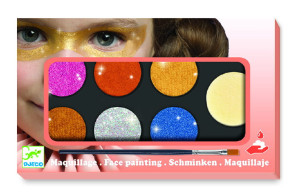 Paleta metalicznych farbek do twarzy Djeco- sklep z zabawkami online