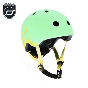SCOOTANDRIDE Dziecięcy Kask XXS-S 1-5 lat światło LED magnetyczne zapięcie Kiwi- sklep z zabawkami online