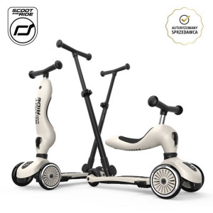 SCOOTANDRIDE Highwaykick 1 Push and Go 2w1 Jeździk i hulajnoga z rączką do prowadzenia 1-5 lat Ash- sklep z zabawkami online