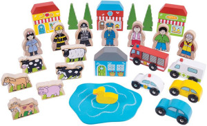 Zestaw do rozbudowy kolejki dla dzieci drewniany Bigjigs Rail- sklep z zabawkami online