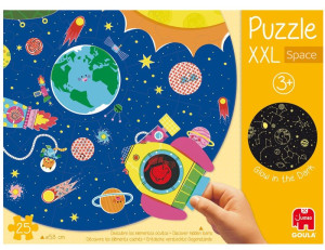 Okrągłe puzzle dla dzieci XXL Kosmos Goula- sklep z zabawkami online