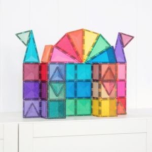 Klocki magnetyczne dla dzieci brokatowe Glitter Castle Pack 48 el Connetix- sklep z zabawkami online