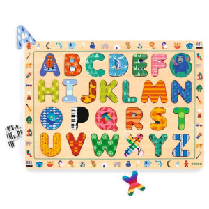 Drewniane puzzle ALFABET DJ01808- sklep z zabawkami online