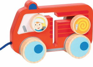 Drewniany wóz Straży Pożarnej do ciągnięcia Goki- sklep z zabawkami online