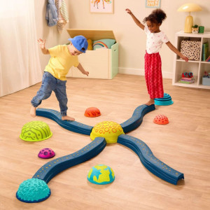 Modułowa ścieżka sensoryczna dla dzieci 16 elementów Planet Hopper B.Toys- sklep z zabawkami online