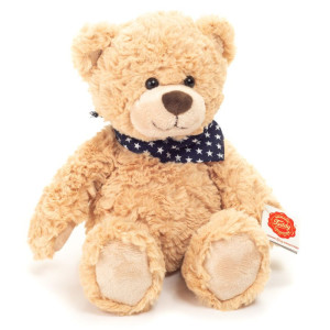 Maskotka miś pluszowy 30 cm z bandaną w gwiazdki beżowy Teddy Hermann- sklep z zabawkami online