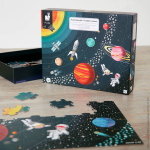 Puzzle edukacyjne Układ słoneczny 100 elementów 5+, Janod- sklep z zabawkami online