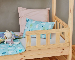 Pinio Łóżka Domki Barierka Classic 2 sztuki 160x70 naturalna- sklep z zabawkami online