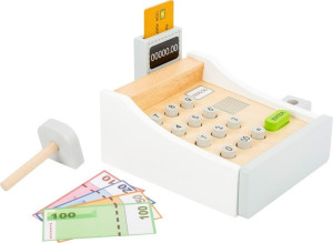 Drewniana Kasa fiskalna z terminalem Small Foot- sklep z zabawkami online