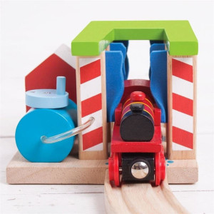 Kolorowa myjnia dla pociągów Bigjigs Rail- sklep z zabawkami online