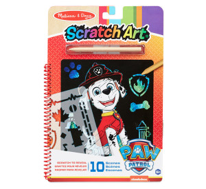 Wydrapywanka zdrapywanka z książką Psi Patrol Scratch Art Pad – Marshall Melissa and Doug- sklep z zabawkami online
