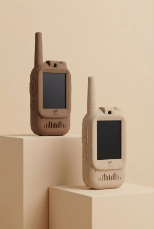 Video Walkie Talkie dla dzieci beż i brąz Kidtooki Kidinex- sklep z zabawkami online
