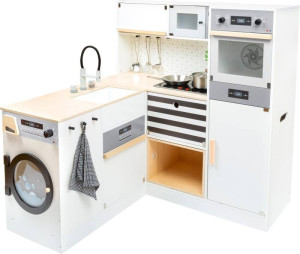 Drewniana kuchnia narożna z pralką i akcesoriami Small Foot Design- sklep z zabawkami online