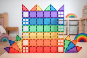Klocki magnetyczne dla dzieci Rainbow Starter Pack 60 el. Connetix- sklep z zabawkami online