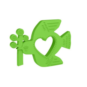 Silikonowy gryzak Zielony ptaszek Manhattan Toy- sklep z zabawkami online