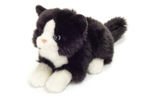 Kot Czarno-biały wiotki 30 cm maskotka dla dzieci Teddy Hermann- sklep z zabawkami online