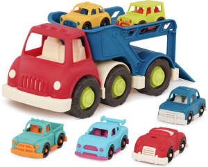 Zabawkowa laweta ciężarówka z 6 autkami Happy Cruisers B.Toys- sklep z zabawkami online