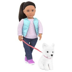 Duża lalka Cassie 46cm z pieskiem Samoyed i akcesoriami Our Generation- sklep z zabawkami online