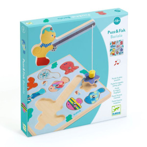 Układanka drewn. 2 w1 PUZZ & FISH BARIOLO DJ01082- sklep z zabawkami online