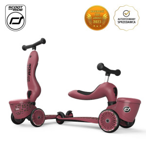 Scoot & Ride Highwaykick 1 Lifestyle Jeździk i hulajnoga 2 w 1 zamykany schowek Wildcat- sklep z zabawkami online