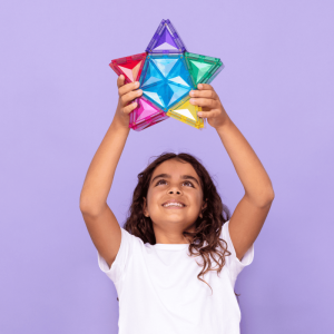 Klocki magnetyczne dla dzieci Zestaw z z podświetleniem Light Star Pack 28 el Connetix- sklep z zabawkami online
