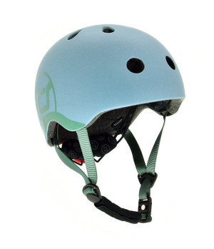 SCOOTANDRIDE Dziecięcy Kask XXS-S 1-5 lat światło LED magnetyczne zapięcie Steel- sklep z zabawkami online