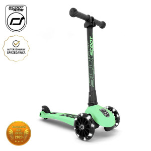 SCOOTANDRIDE Highwaykick 3 LED Hulajnoga składana ze świecącymi kółkami 3+ Kiwi- sklep z zabawkami online