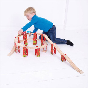 Tory kolejowe - czerwona górska pętla Bigjigs Rail- sklep z zabawkami online