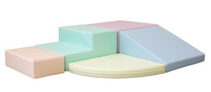 Klocki modułowe do zabawy zestaw pastelowy Soft Play Corner Climber IGLU- sklep z zabawkami online