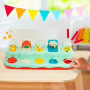Interaktywna konsola manipulacyjna poznawanie pogody Pop-Up Buddies B.Toys- sklep z zabawkami online