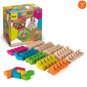 Klocki drewniane GeoBlox MaxiMix 60 el. Erzi- sklep z zabawkami online