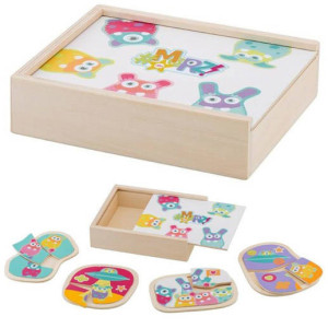 Zestaw 4 puzzli Kosmiczne Zwierzątka Sevi MRZ- sklep z zabawkami online