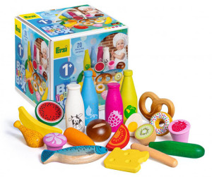 Drewniane produkty spożywcze do zabawy Big Box Junior Erzi- sklep z zabawkami online