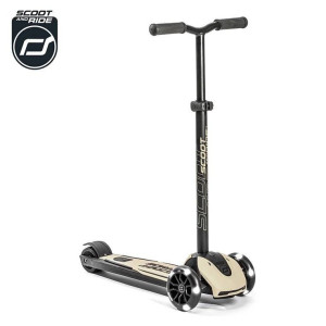 SCOOTANDRIDE Highwaykick 5 LED Hulajnoga trójkołowa balansowa ze świecącymi kółkami 5+ Ash- sklep z zabawkami online