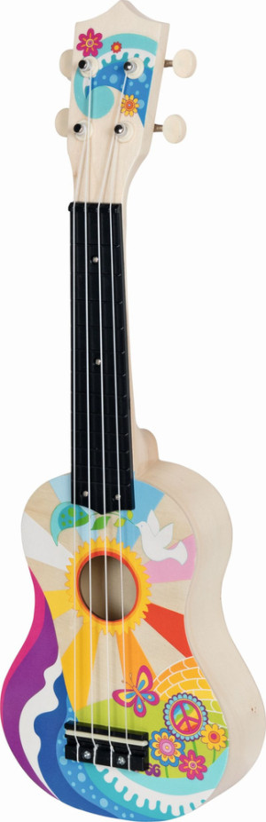 Ukulele Flower Power instrument muzyczny dla dzieci Goki- sklep z zabawkami online